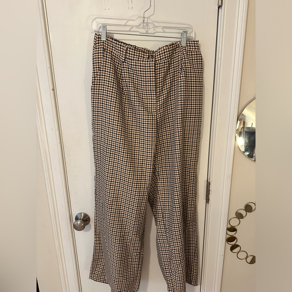 SHEIN EZwear Plus Plaid Print Lapel Neck Blazer & Pants